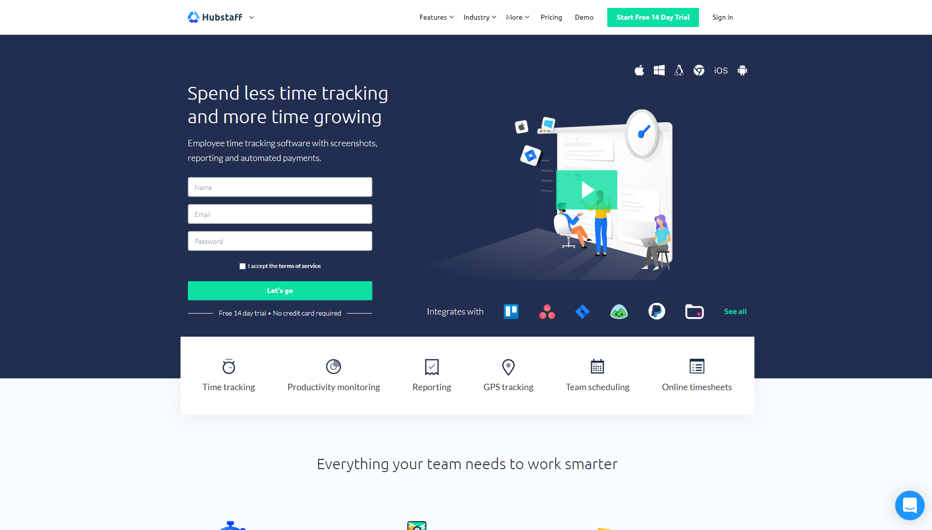 hubstaff for time tracking