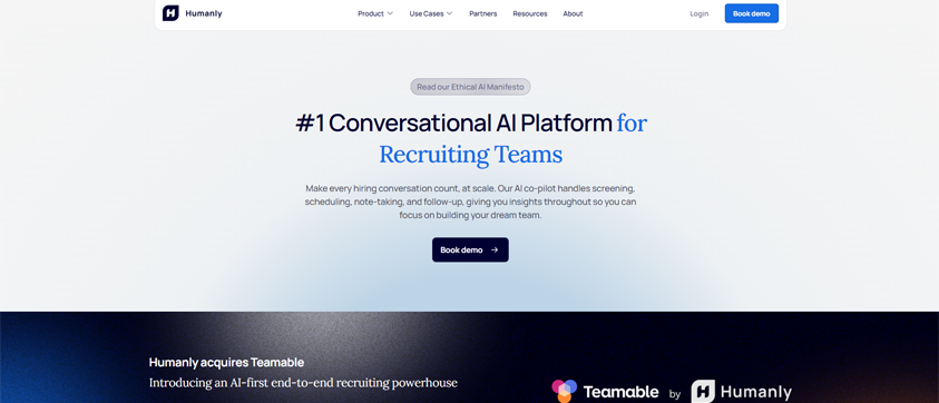 Humanly ai platform for recruiting teams