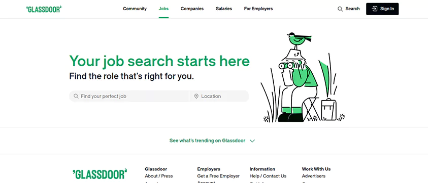 glassdoor Aplicaciones para buscar empleo en línea